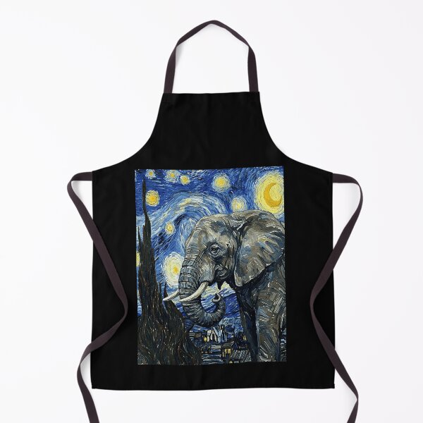 Item preview, Elephant Van Gogh Starry Night Artistic Painting designed and sold by Littermin.