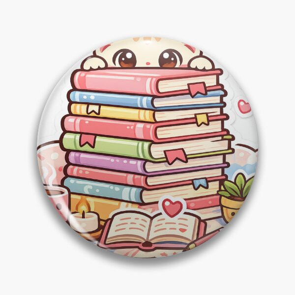 Item preview, Hidden Reader Cat Sticker Kawaii Book Lover Meme Aesthetic for Introverts & Readers designed and sold by CutePrintCorner.