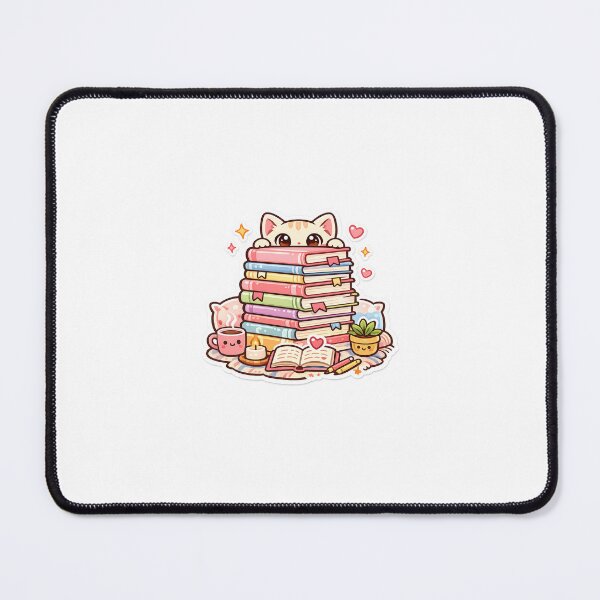 Item preview, Hidden Reader Cat Sticker Kawaii Book Lover Meme Aesthetic for Introverts & Readers designed and sold by CutePrintCorner.