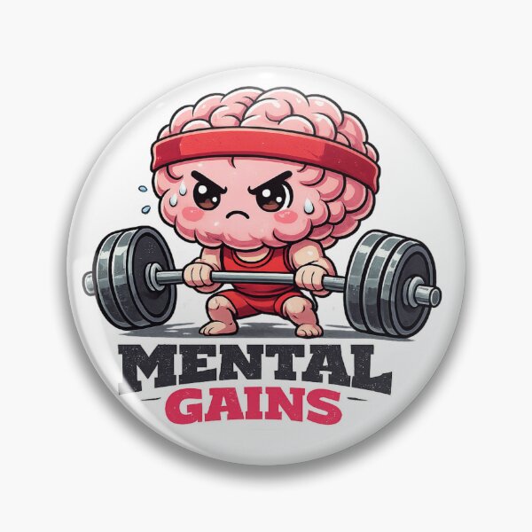 Item preview, Mental Gains Funny Gym Brain Weightlifting Bodybuilding designed and sold by Digistore1221.