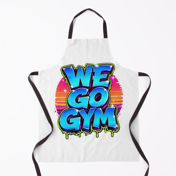 Item preview, We Go Gym Retro Synthwave Graffiti Fitness Motivation designed and sold by Digistore1221.
