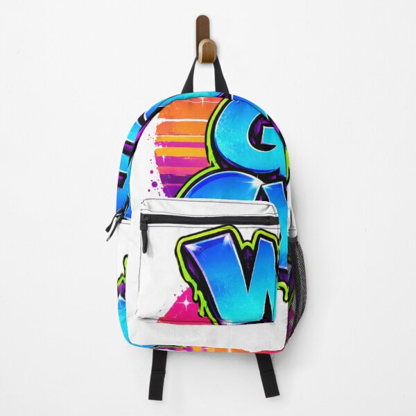 Item preview, We Go Gym Retro Synthwave Graffiti Fitness Motivation designed and sold by Digistore1221.