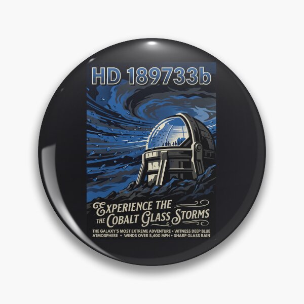 Item preview, HD 189733b Retro NASA Travel Poster Glass Storm designed and sold by RetroRewind Studio.
