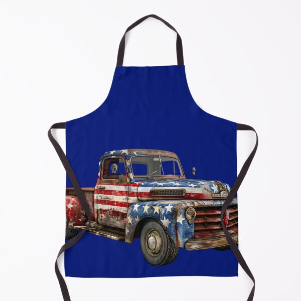 Item preview, Vintage USA Flag Pickup Truck Rustic Distressed Americana designed and sold by NotasCreativa.