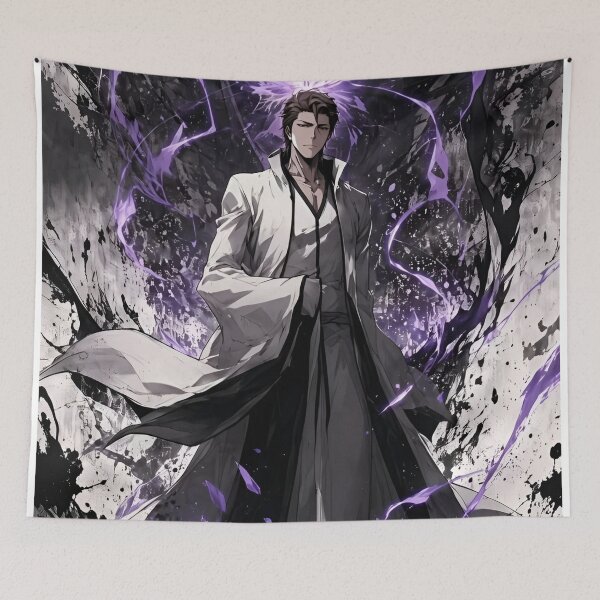 Item preview, Aizen | Dark Purple Aura Warrior Anime Character | Mysterious Shadow Power Fantasy Art designed and sold by Dyan4.