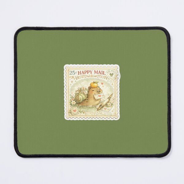 Item preview, Happy Mail Capybara Stamp designed and sold by AlecMyst.
