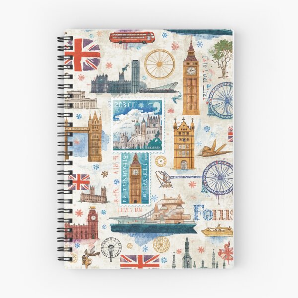 Artikelvorschau, Britisches Briefmarkenmuster in Aquarell | Historisches britisches Postkunstdesign entworfen und verkauft von lavanya11.