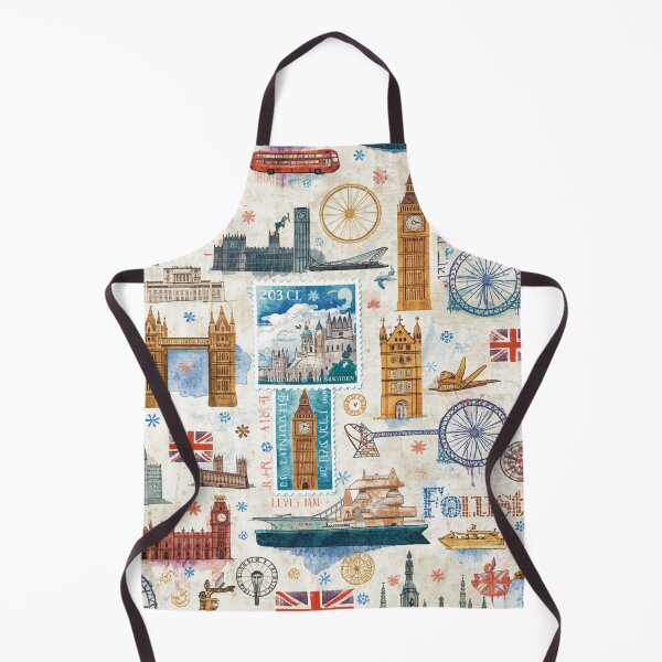Item preview, Watercolor British Stamp Pattern | Vintage UK Postal Art Design designed and sold by lavanya11.