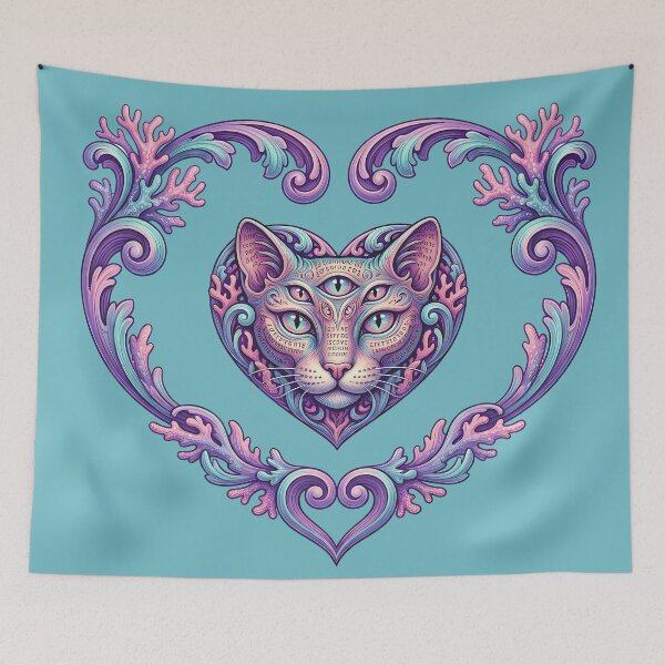 Item preview, Cosmic Love Cat designed and sold by Cathedral of Curiosity.