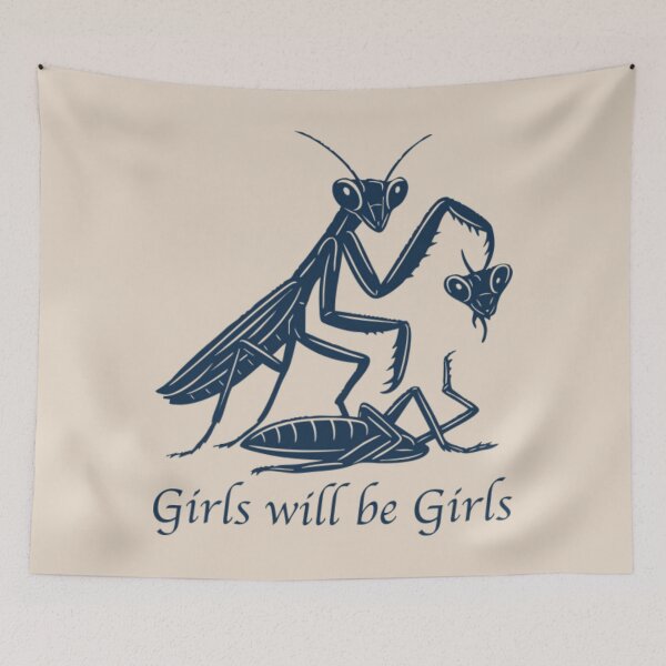 Item preview, Girls Will Be Girls Praying Mantis Funny Nature Classic T-Shirt designed and sold by MichaelAdamArt.