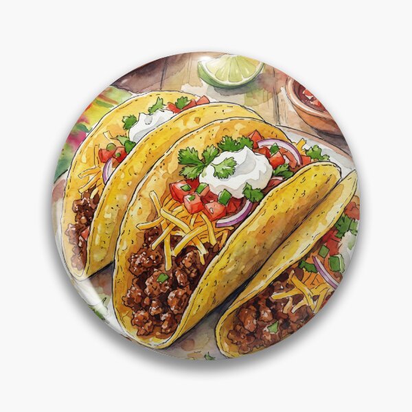 Item preview, Vibrant Watercolor Mexican Tacos Feast designed and sold by Itjung-Room.