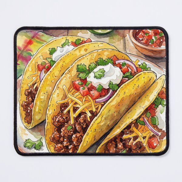 Item preview, Vibrant Watercolor Mexican Tacos Feast designed and sold by Itjung-Room.