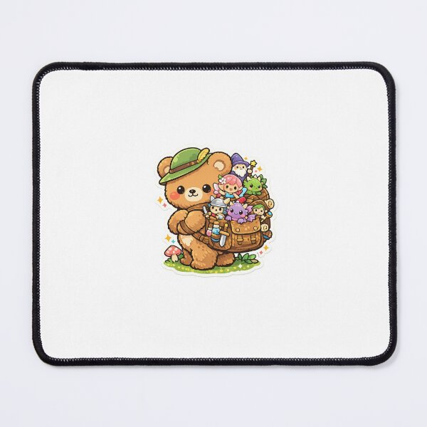 Item preview, Character Collector Bear Sticker Kawaii Fantasy Reader Aesthetic for Book Lovers & BookTok Fans designed and sold by CutePrintCorner.