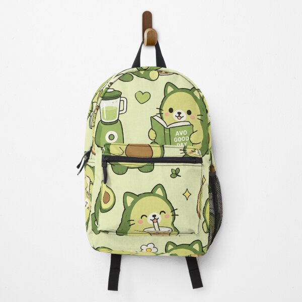Item preview, Cute Avocado Cat Kawaii Pattern designed and sold by Soft Berry Studio.