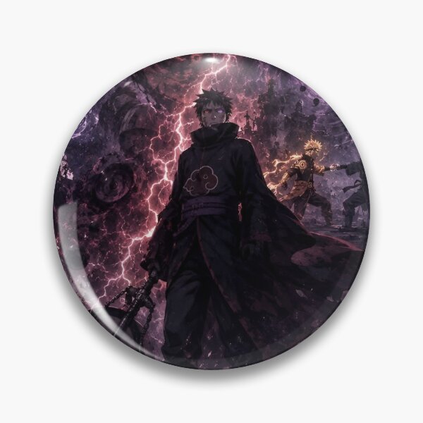 Item preview, Uchiha Obito The Tragedy of A Broken Shinobi | Dark Anime Warrior Purple Lightning Art designed and sold by Dyan4.