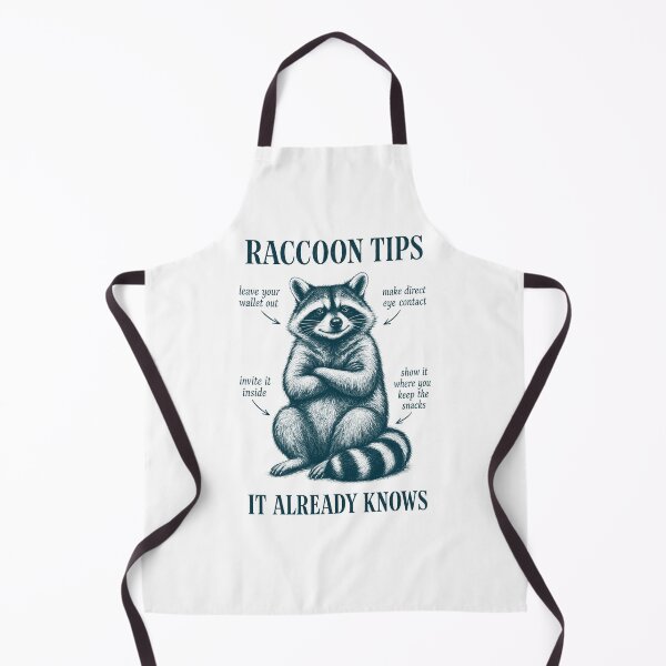 Item preview, Raccoon Tips Funny Animal Vintage Poster Art Print designed and sold by NullSpacePrints.