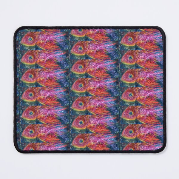 Item preview, A Fish Overlayed With A Highly Textured Mixed Media Piece designed and sold by Whispering Grace Studio.