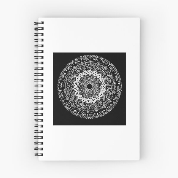 Item preview, Eternal Harmony Mandala – White Ink on Black designed and sold by ZippyVibes81.