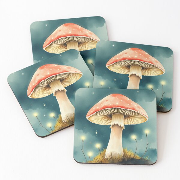 Item preview, Whimsical Watercolor Mushroom Fantasy Forest Wall Art designed and sold by Vida e Arte.