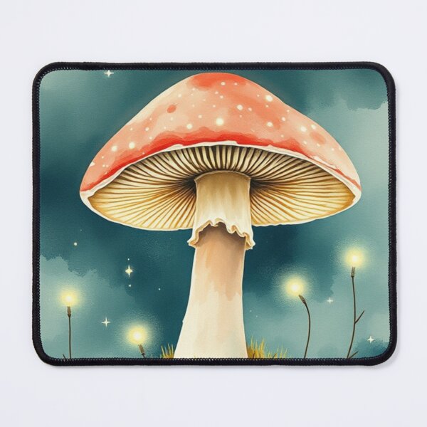 Item preview, Whimsical Watercolor Mushroom Fantasy Forest Wall Art designed and sold by Vida e Arte.