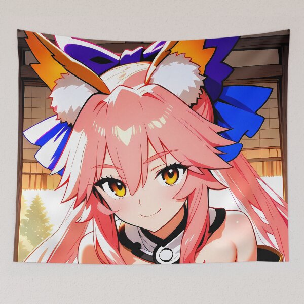Item preview, Caster Tamamo no Mae Fate Grand Order Bright Shrine Smile designed and sold by 108Recordings.