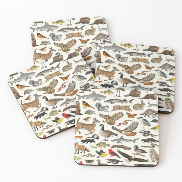 Item preview, Animals of Maryland Retro Style Identification Chart designed and sold by kakarikihill.