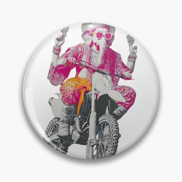 Item preview, Ganesha Motocross Dirt Bike Neon Pop Art designed and sold by PANNARUK THAILAND.