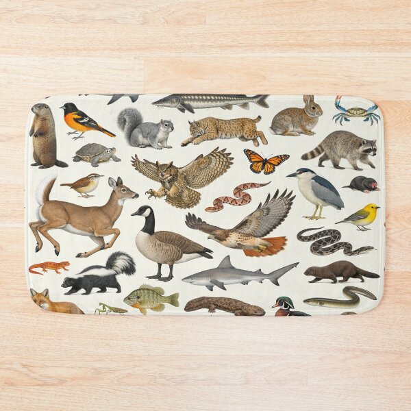 Item preview, Animals of Maryland Retro Style Identification Chart designed and sold by kakarikihill.