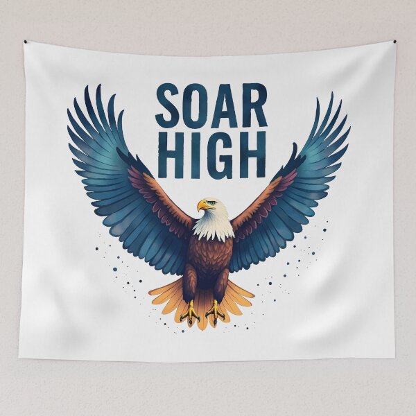 Item preview, Soar High Majestic Bald Eagle Watercolor Art designed and sold by Dreambytes.
