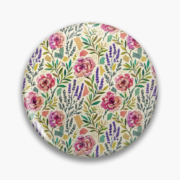 Item preview, Handcrafted Floral Collage Pattern | Seamless Roses, Lavender & Botanical Paper Cut Design designed and sold by SWSandraWechner.