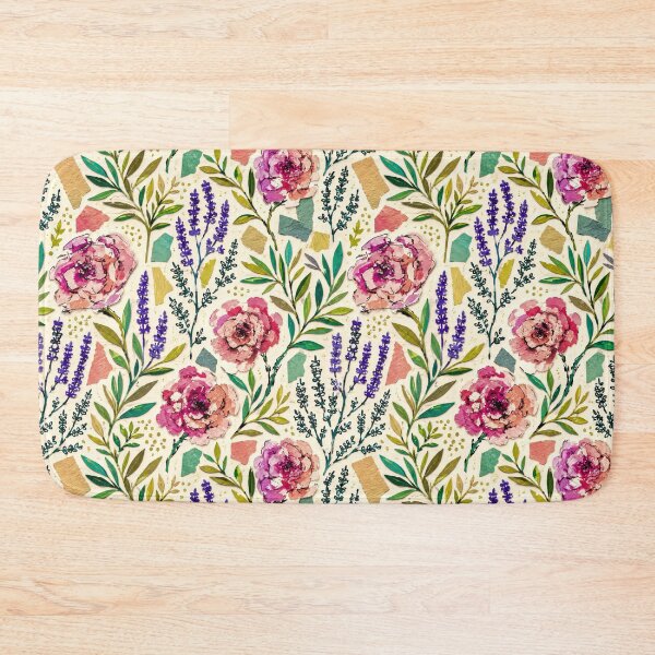Item preview, Handcrafted Floral Collage Pattern | Seamless Roses, Lavender & Botanical Paper Cut Design designed and sold by SWSandraWechner.