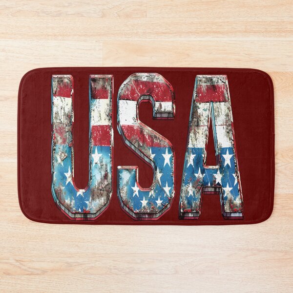 Item preview, Patriotic USA Letters Distressed Metal American Flag Art designed and sold by NotasCreativa.