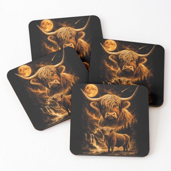 Item preview, Highland Cow Howling to The Moon Funny Meme 90s Animal Lover designed and sold by YourArt7.