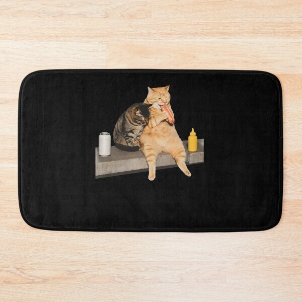 Item preview, Cats Eating Hotdog Funny Meme designed and sold by Hedoraxe.