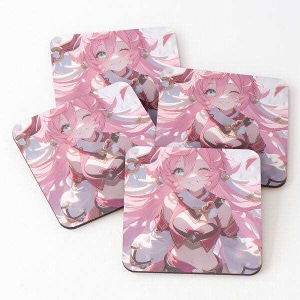 Item preview, Yanfei Genshin Impact Pastel Wink Floating Petals designed and sold by PMartistStudio.