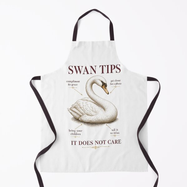 Item preview, Swan Tips Funny Bird Vintage Poster Art Print designed and sold by NullSpacePrints.
