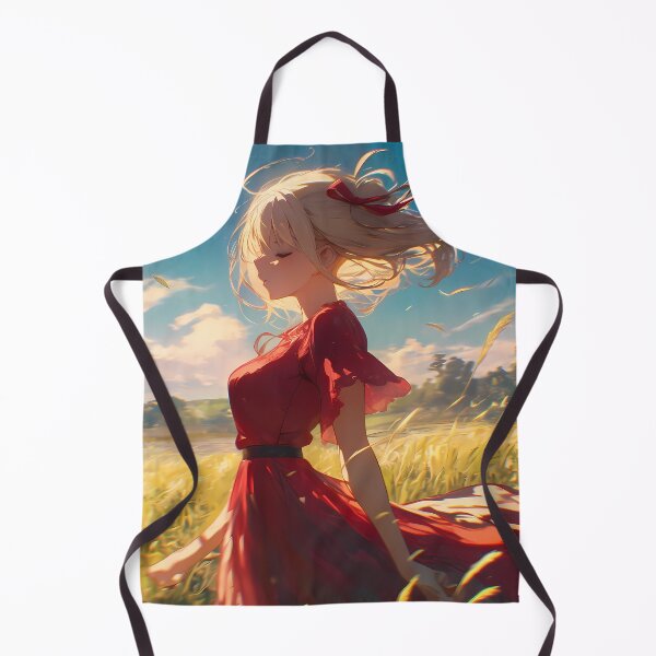 Item preview, Chisato Nishikigi Lycoris Recoil Red Dress Sunset Field Serenity designed and sold by PMartistStudio.