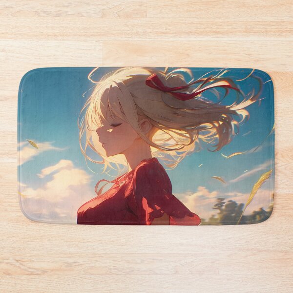 Item preview, Chisato Nishikigi Lycoris Recoil Red Dress Sunset Field Serenity designed and sold by PMartistStudio.