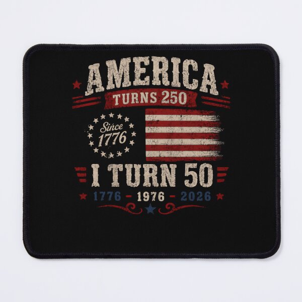 Item preview, America Turns 250 I Turn 50 Patriotic American 50th Birthday 2026 designed and sold by HumansStuck12.