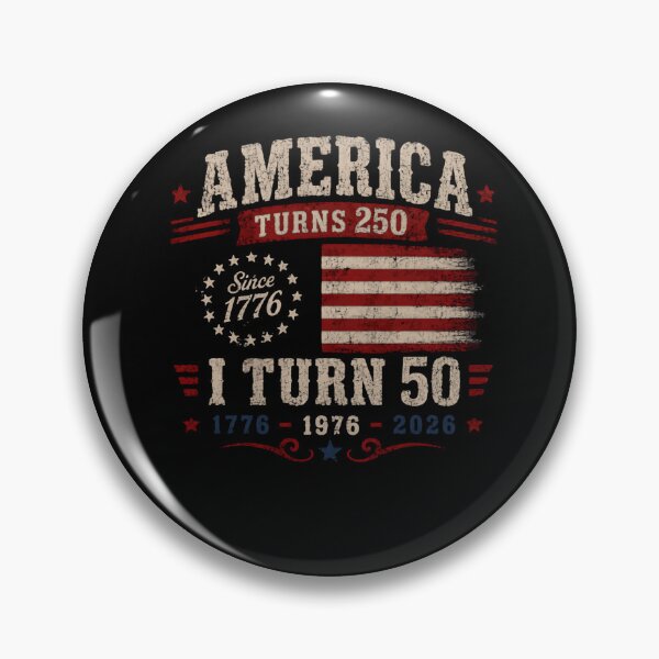 Item preview, America Turns 250 I Turn 50 Patriotic American 50th Birthday 2026 designed and sold by HumansStuck12.