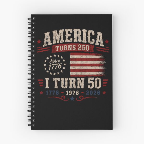 Item preview, America Turns 250 I Turn 50 Patriotic American 50th Birthday 2026 designed and sold by HumansStuck12.