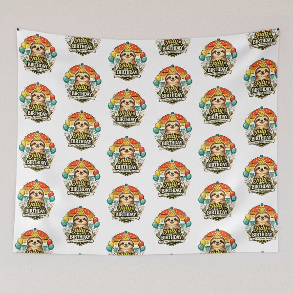 Item preview, Funny Sloth Birthday Hello summer cool designed and sold by QuiteOrbit.