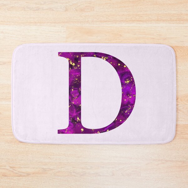 Item preview, Monogram letter D in pink color with gold accents, alcohol ink digital art designed and sold by SweetLilith.