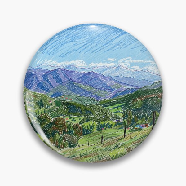 Item preview, Mountainous landscape with meadows and hills designed and sold by CristianCEB.