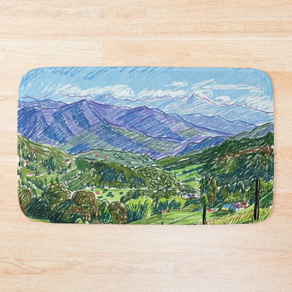Item preview, Mountainous landscape with meadows and hills designed and sold by CristianCEB.
