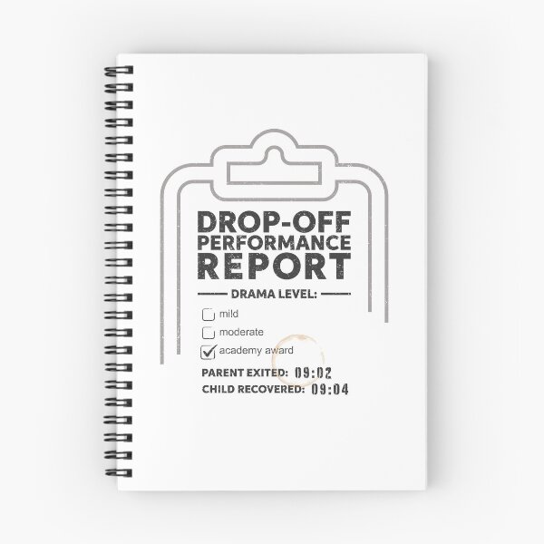 Item preview, Drop-Off Performance Report Funny Daycare Teacher Design Black Version designed and sold by The Sticky Clipboard.