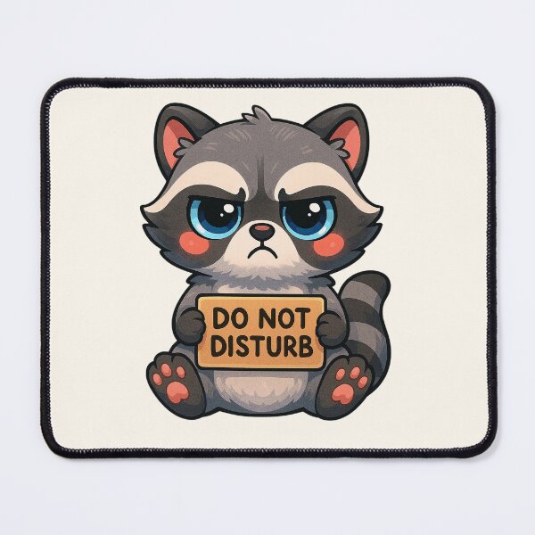 Item preview, Cute Do Not Disturb Raccoon, Funny Introvert Design designed and sold by SweetLilith.