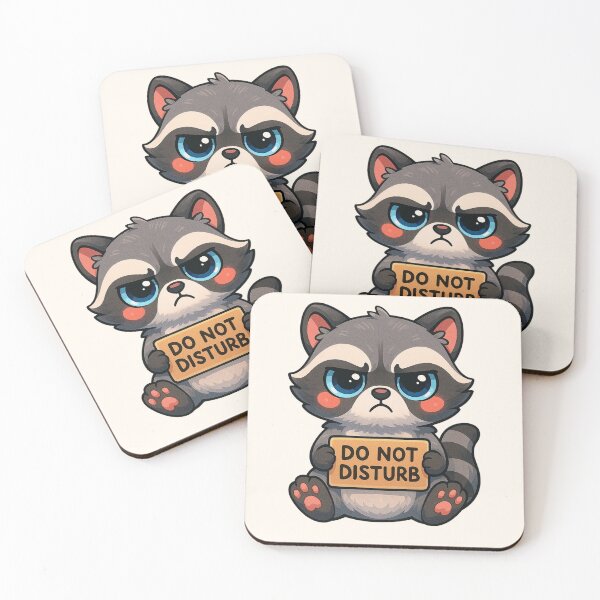 Item preview, Cute Do Not Disturb Raccoon, Funny Introvert Design designed and sold by SweetLilith.