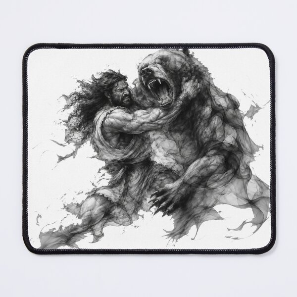 Item preview, Warrior Grapples the Roaring Bear designed and sold by Sci-fi-2901.