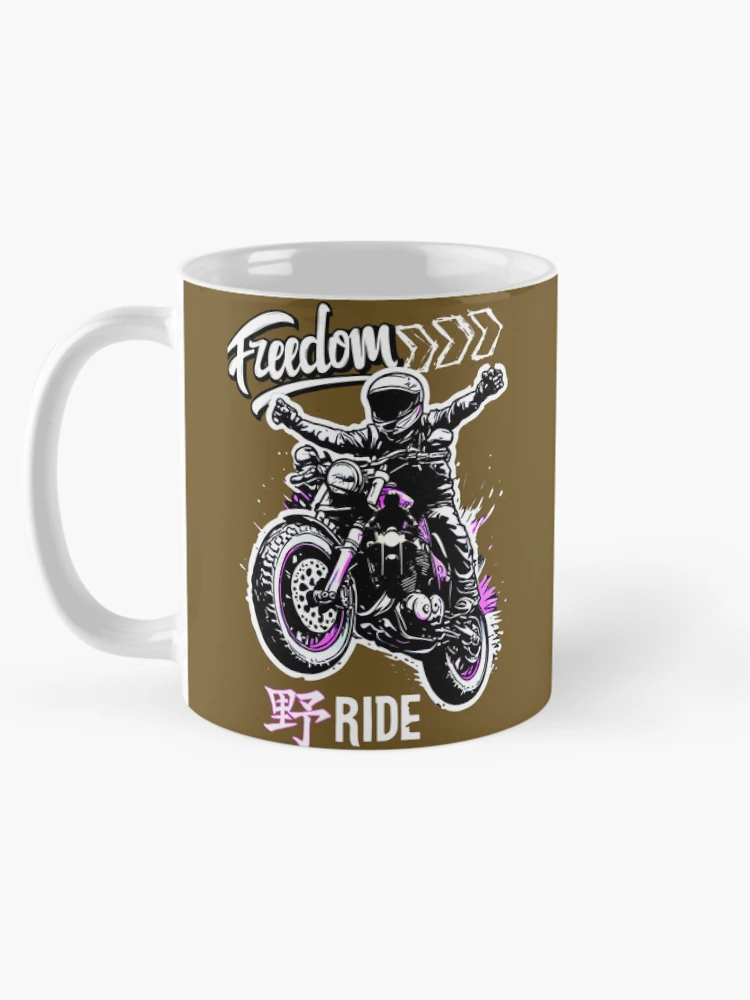Thumbnail 5 of 6, Coffee Mug, Freedom Ride Motorcycle Rider designed and sold by Neer arts.
